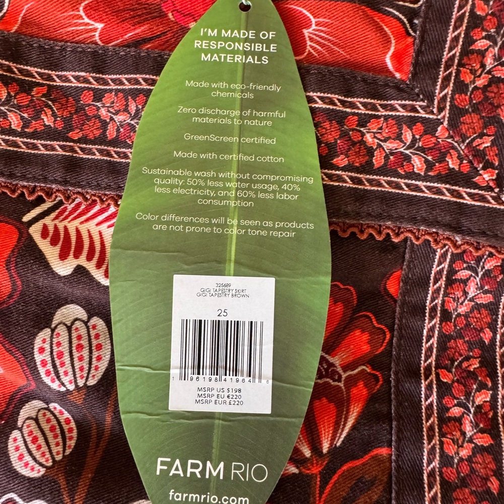 Farm Rio Gigi Wrap effect floral Print Size 25 NWT - Picture 11 of 16